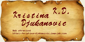 Kristina Đukanović vizit kartica